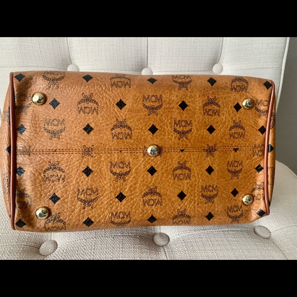 Mcm Monogram Boston Bag~Authentic ~ - image 5